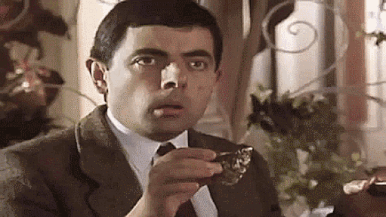 Mr. Bean shocked